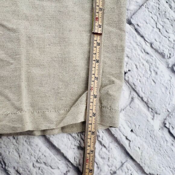 St. Johns Bay Men's Linen-Cotton Blend Straight Pants 40W x 30L Beige High Rise - Picture 9 of 14